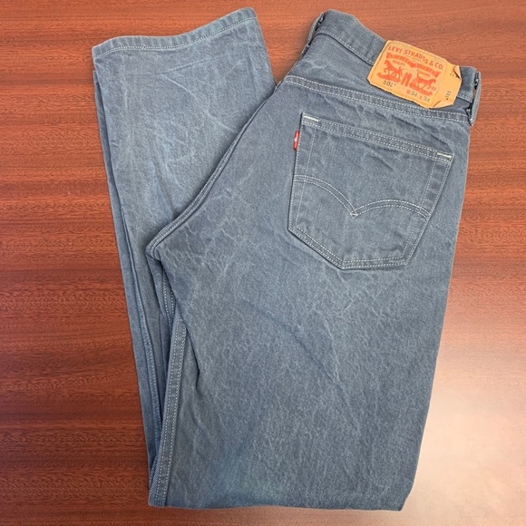 Men's 501 Levi’s Acid Wash High Rise Mom Jeans - Picture 1 of 8